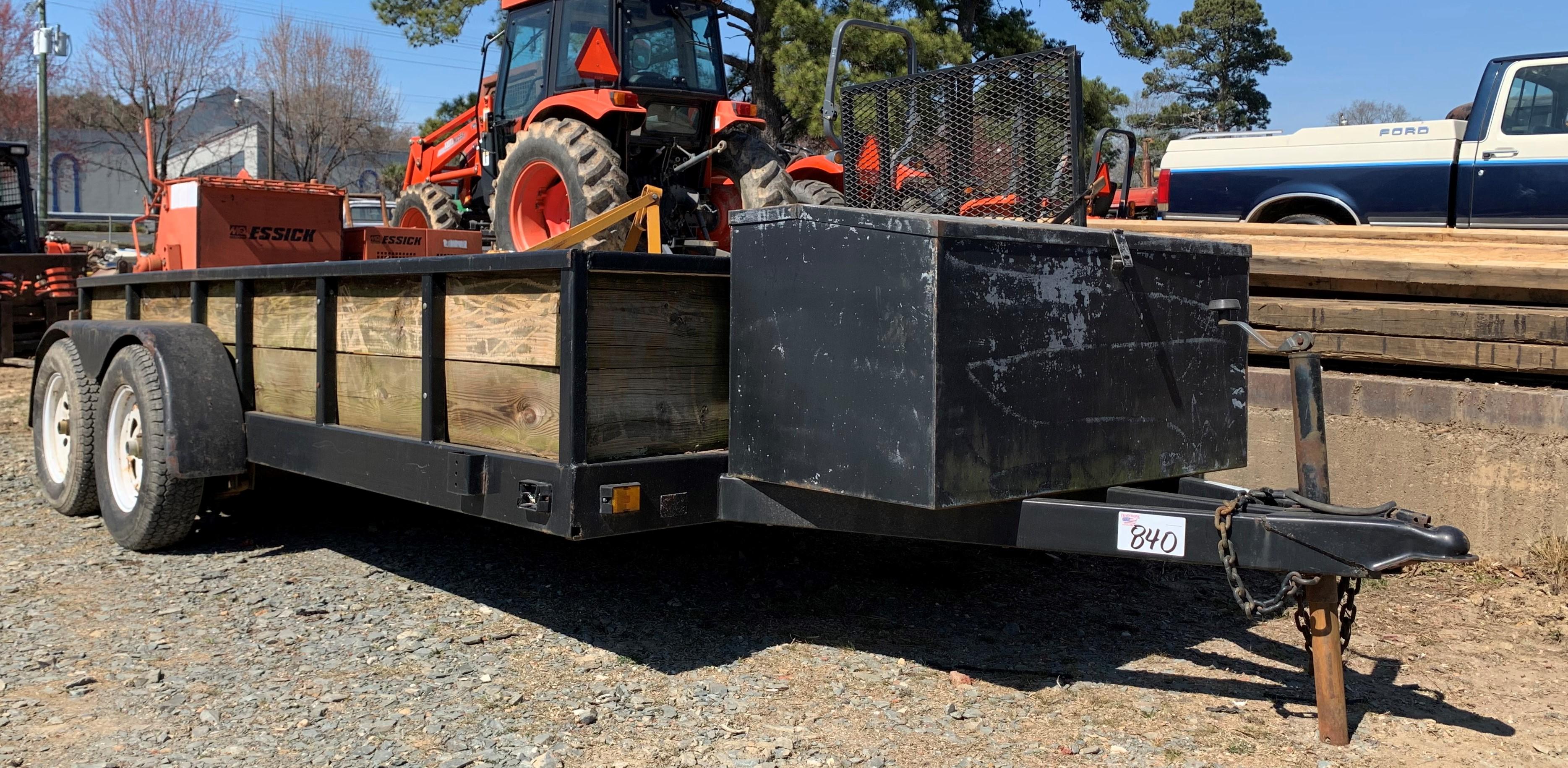 15ft Trailer with Concrete Mixer No Title