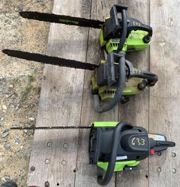 (3) Poulan Chainsaws