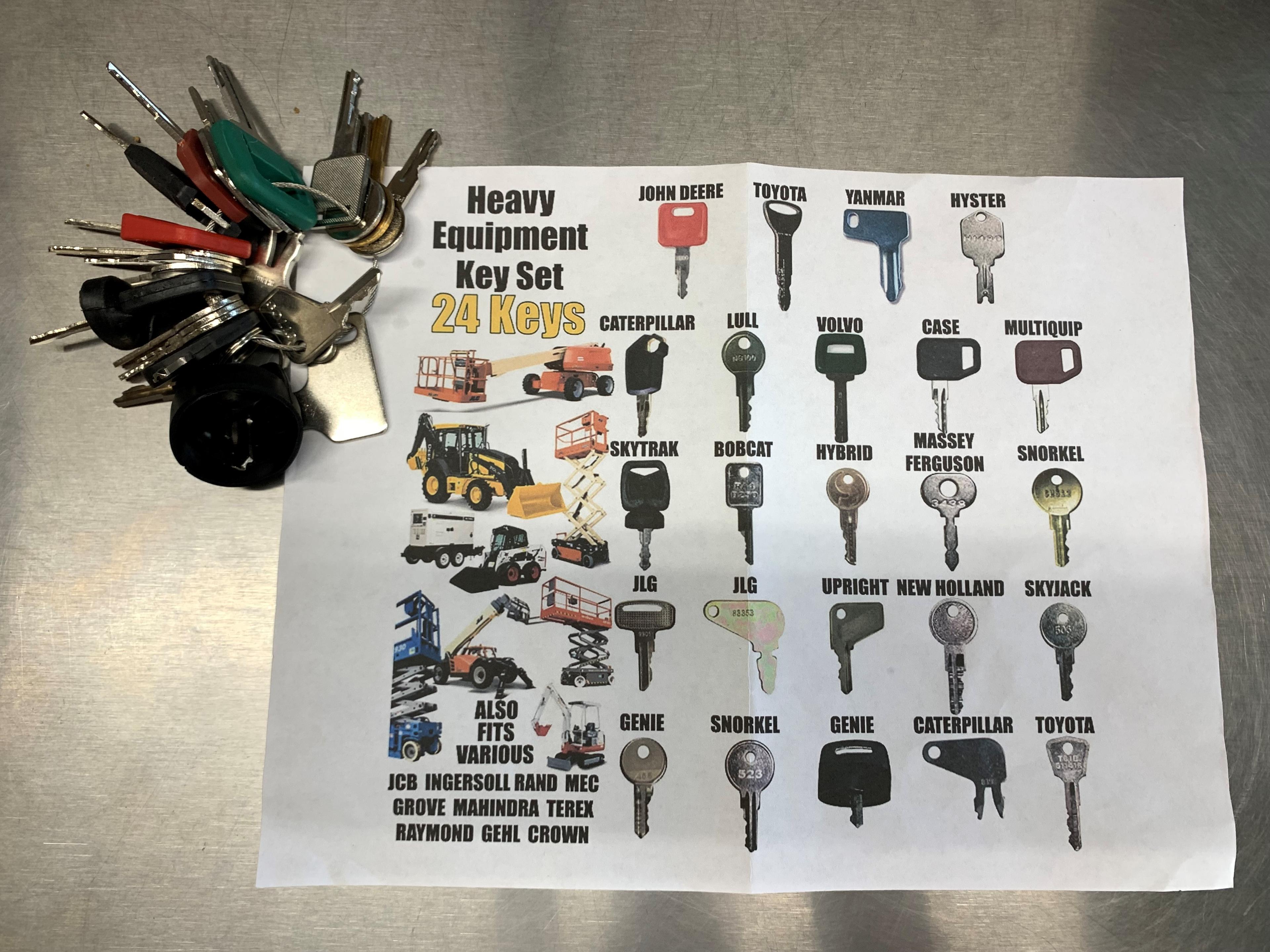 Master Set Heavy Equipment Keys