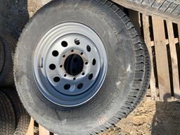 Set of 4 8 Lug Wheels & ST235/80R16 Tires