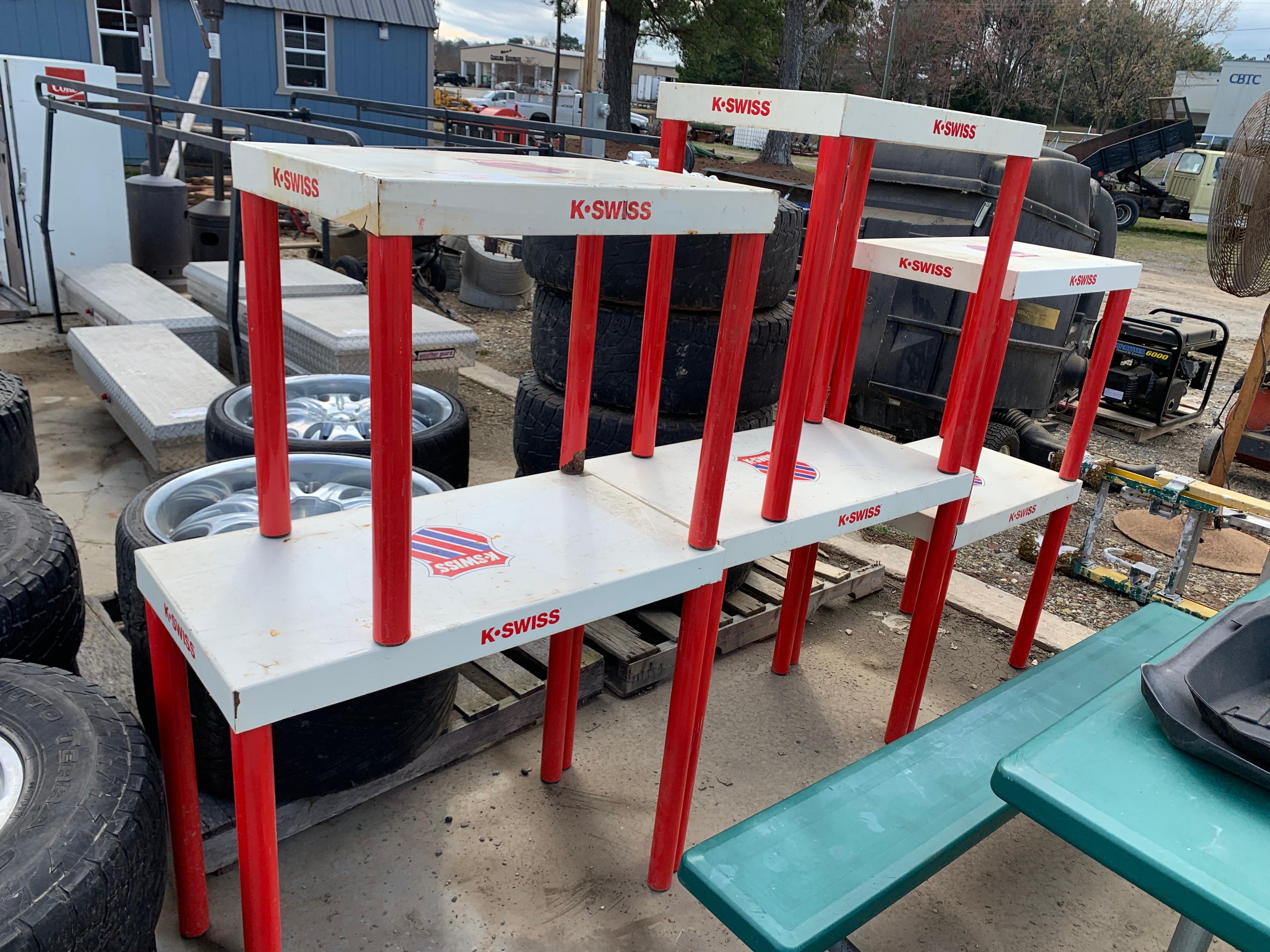 6 Metal Display Tables