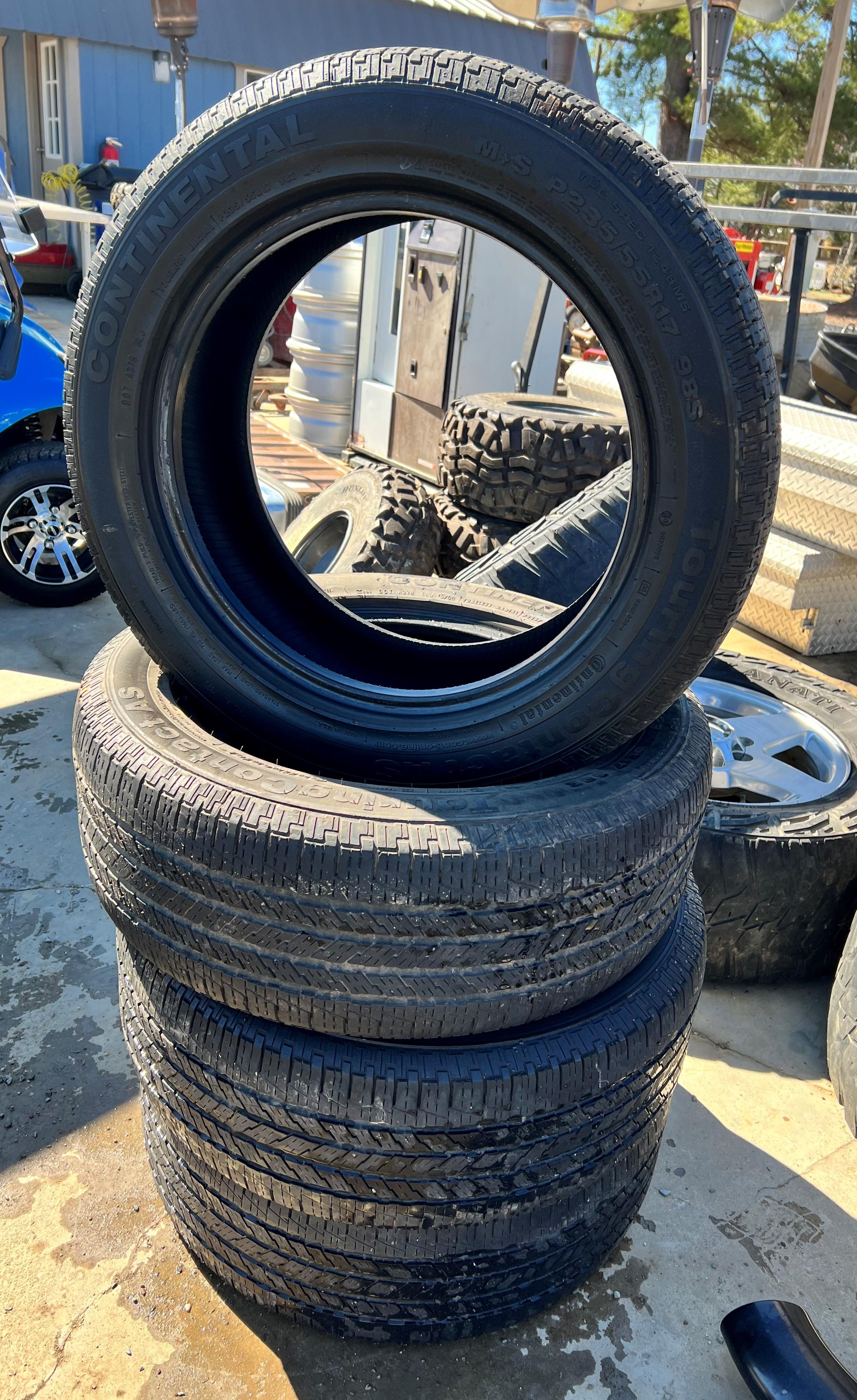 Set of 4 Used Continental 235/55R17 Tires