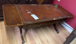 MAHOGNAY LEATHER TOP COFFEE TABLE