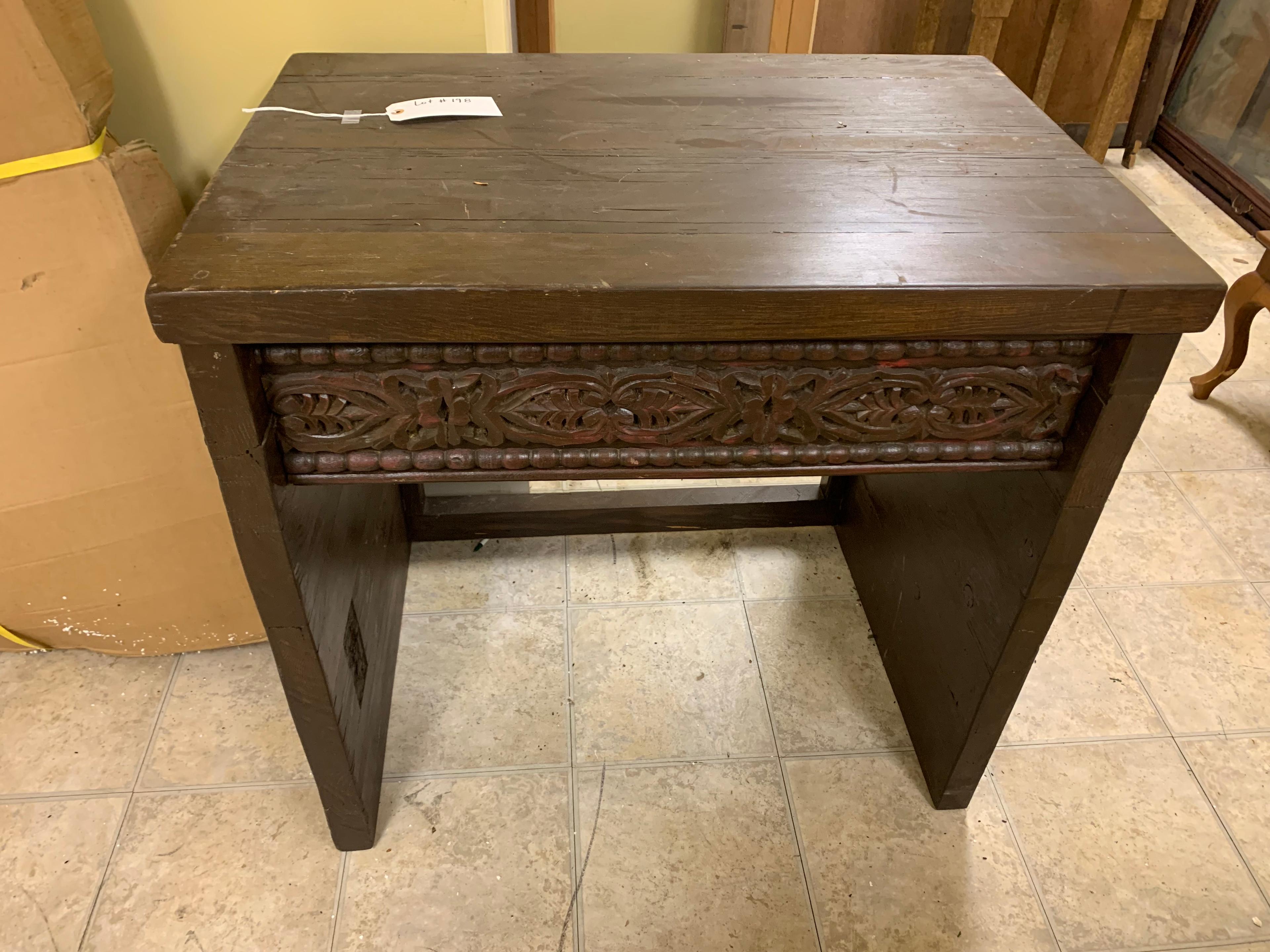 WOOD CARVED TABLE