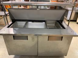 TRUE STAINLESS ROLLING COOLER PREP BAR