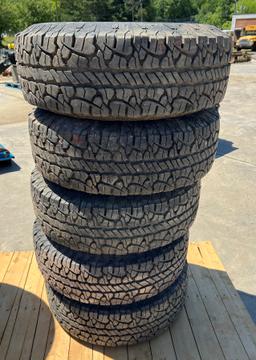 (5) 5 Lug Wheels & 31x10.5R15 BFGoodrich Tire