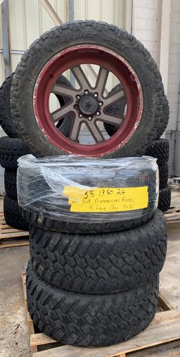 Set of 4 American Force 8 Lug 24" Wheels & Tires