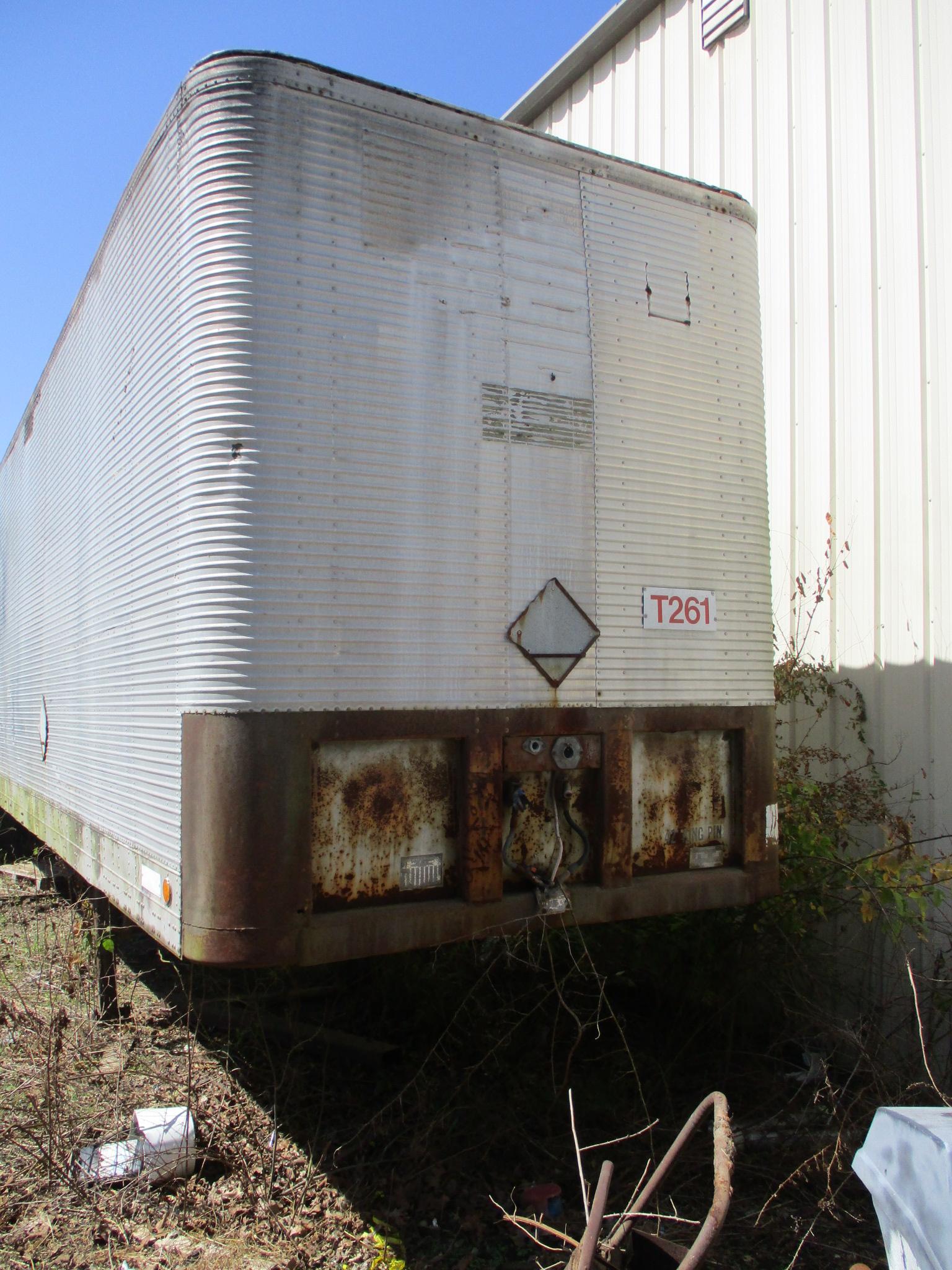1972 Storage Trailer with contents and rear steps