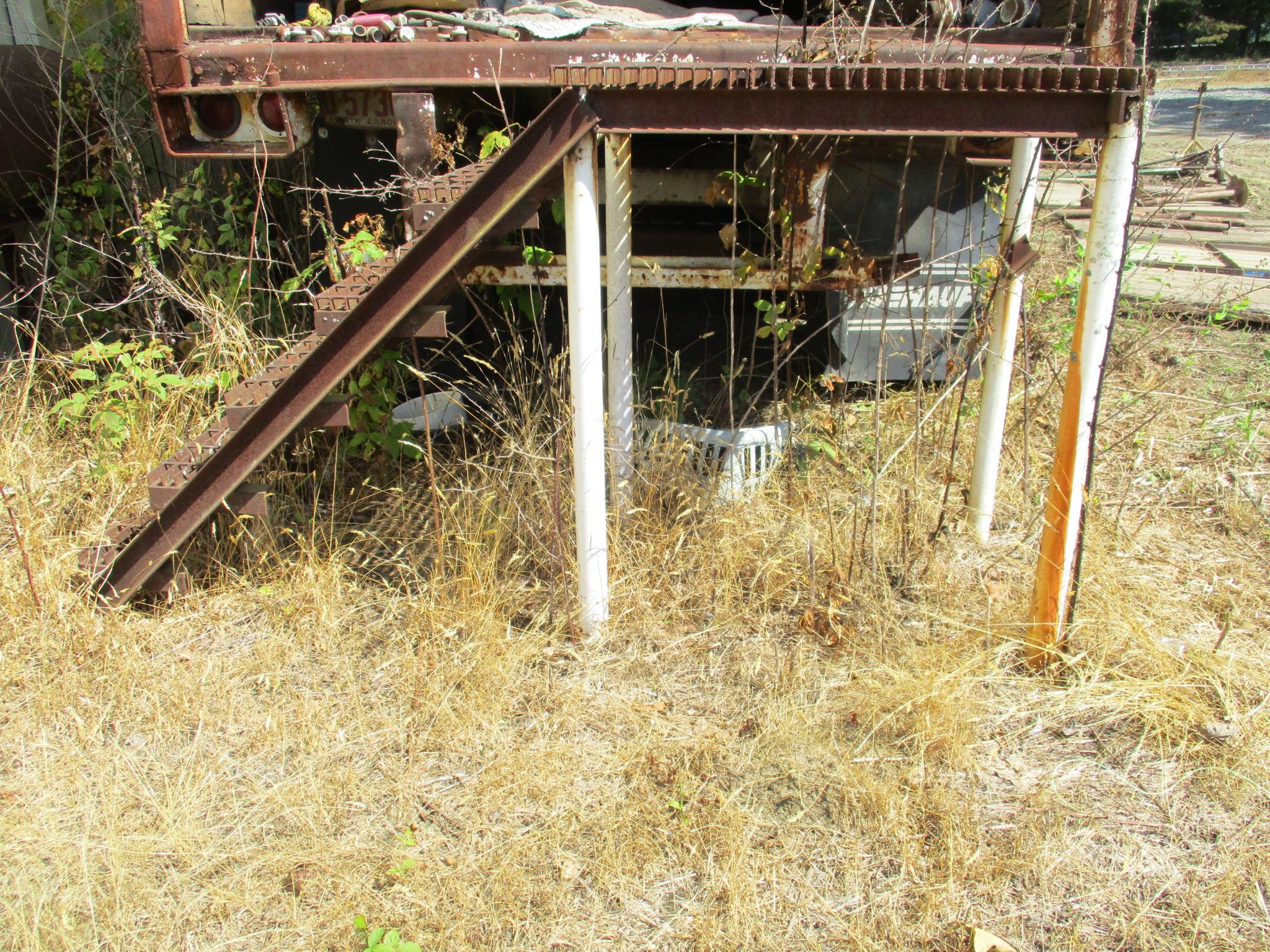 1972 Storage Trailer with contents and rear steps