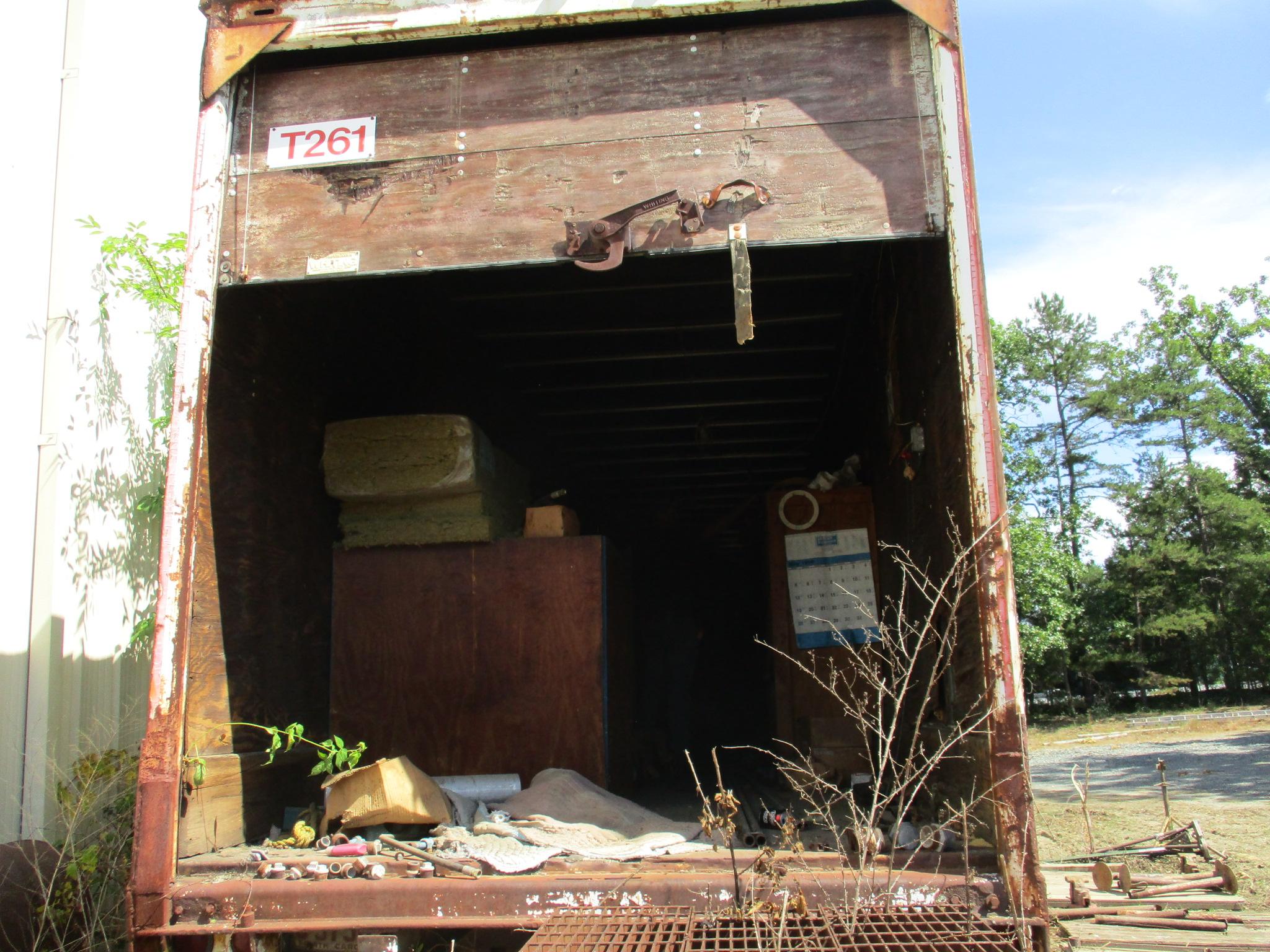 1972 Storage Trailer with contents and rear steps