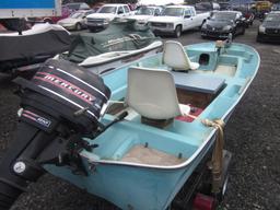 14ft Fishing Boat with 20hp Mercury Motor NO TITLE