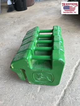 (5) John Deere Suitcase Weights