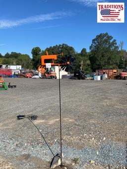 Tractor Whirligig - Orange