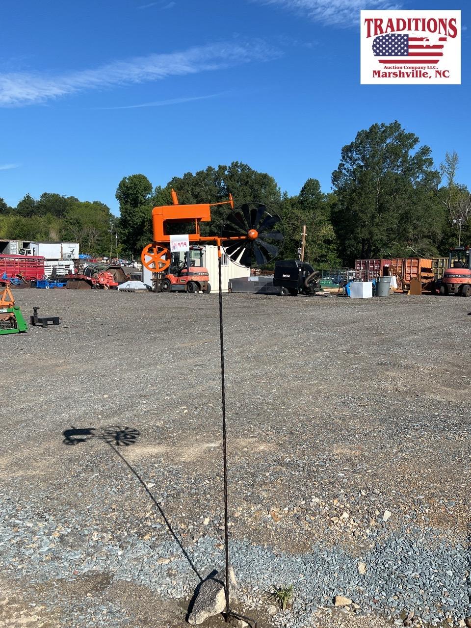 Tractor Whirligig - Orange