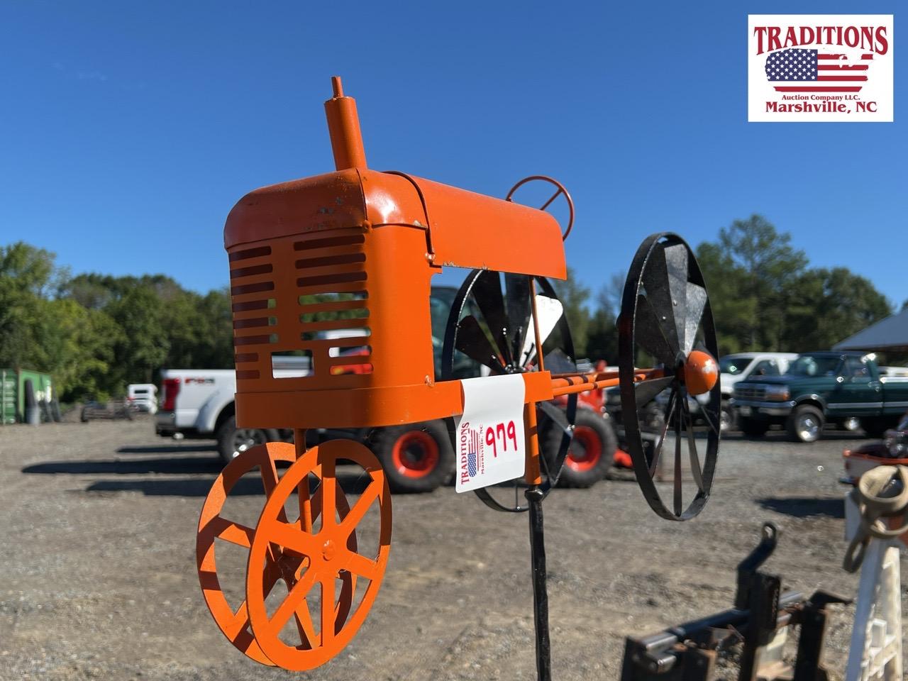 Tractor Whirligig - Orange