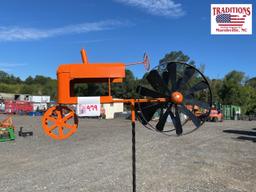 Tractor Whirligig - Orange