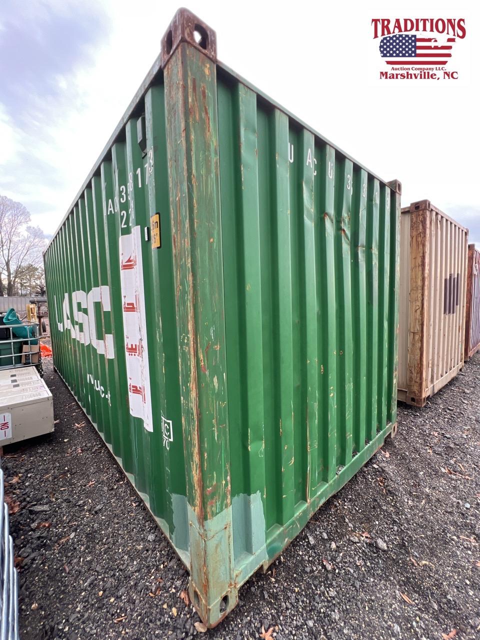 20ft x 8ft x 8ft Shipping Container - GREEN