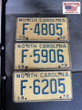 3 1972 NC Tags