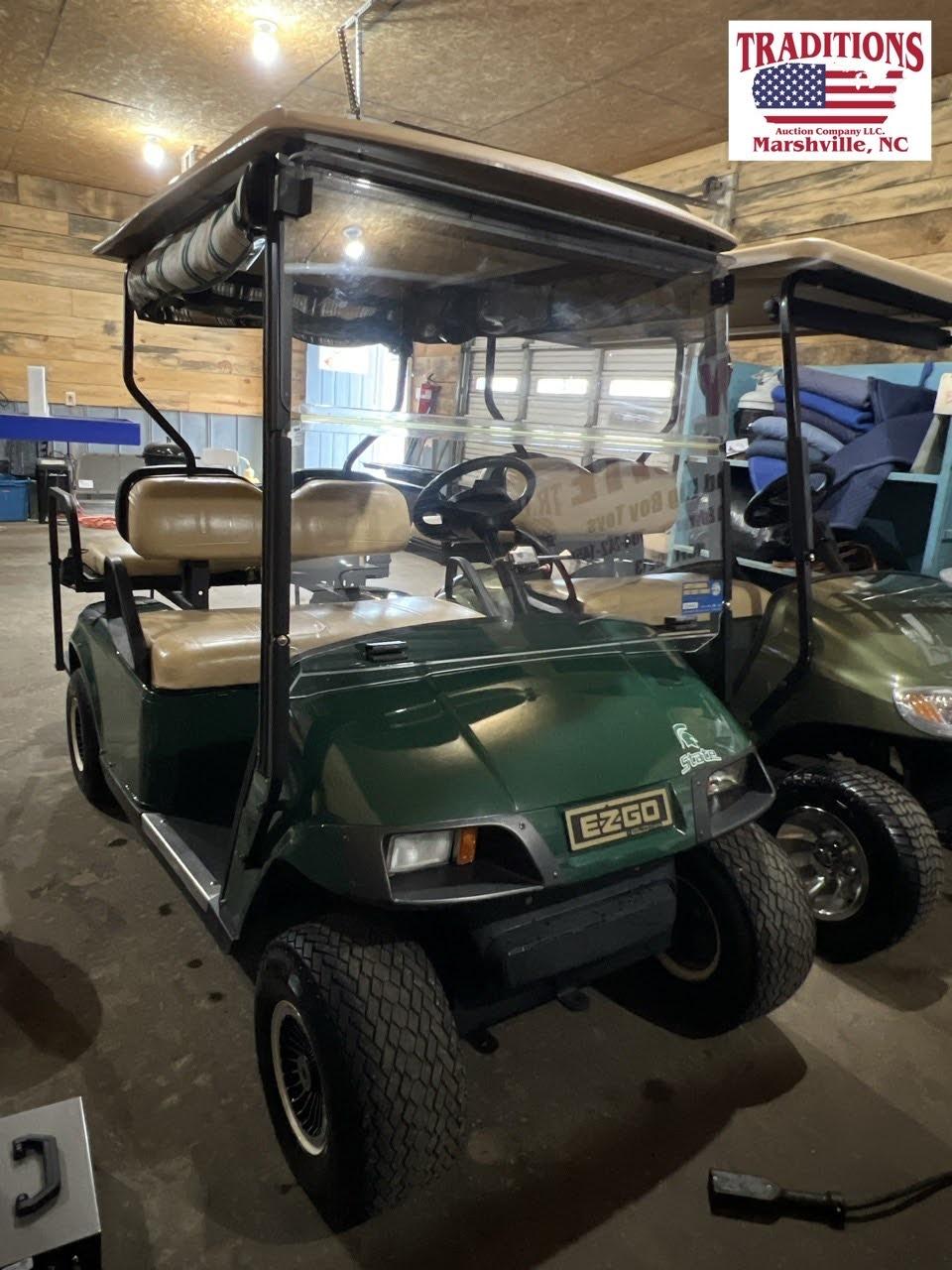 EZ Go 36 Volt Golf Cart Dark Green with Enclosure