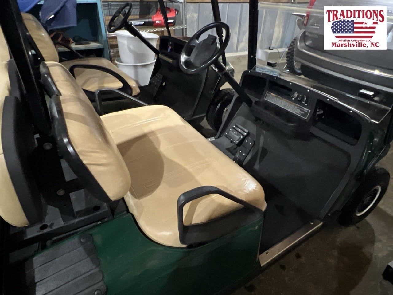 EZ Go 36 Volt Golf Cart Dark Green with Enclosure