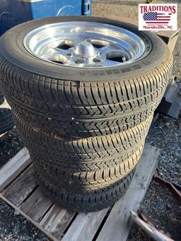 Set of 4 5 Lug American Racing Wheels with Tires