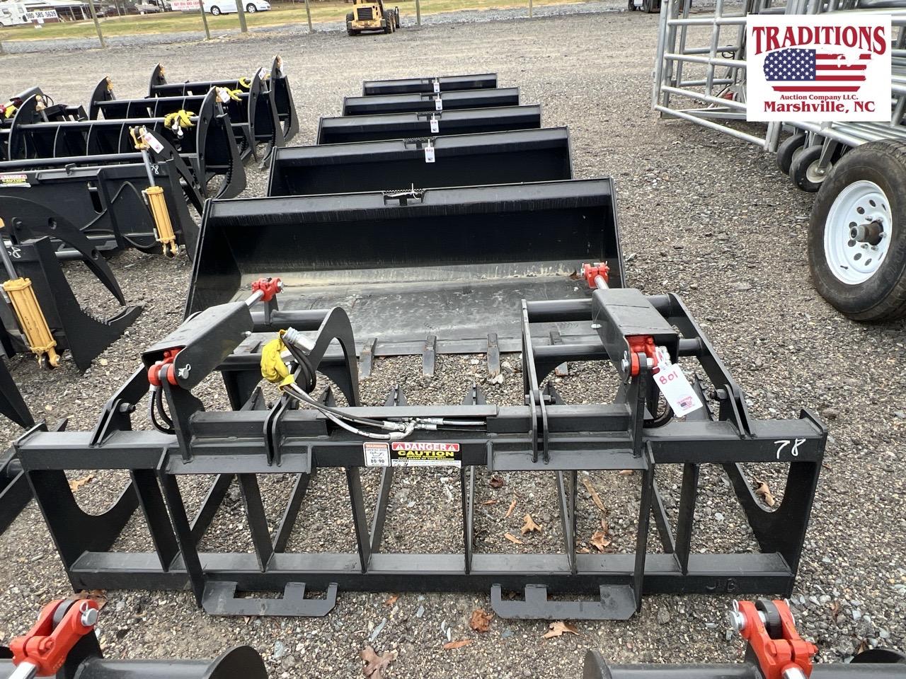 78" Grapple Skid Steer Attachment