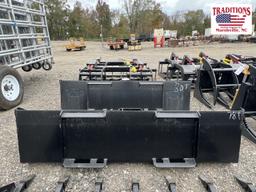 78" Bucket with Teeth Skid Steer Attachment