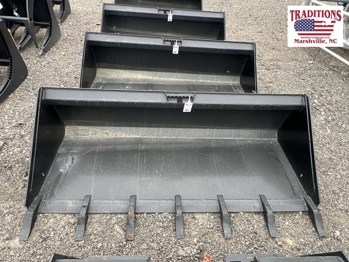 78" Bucket with Teeth Skid Steer Attachment