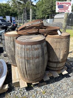 4 Whiskey Barrels