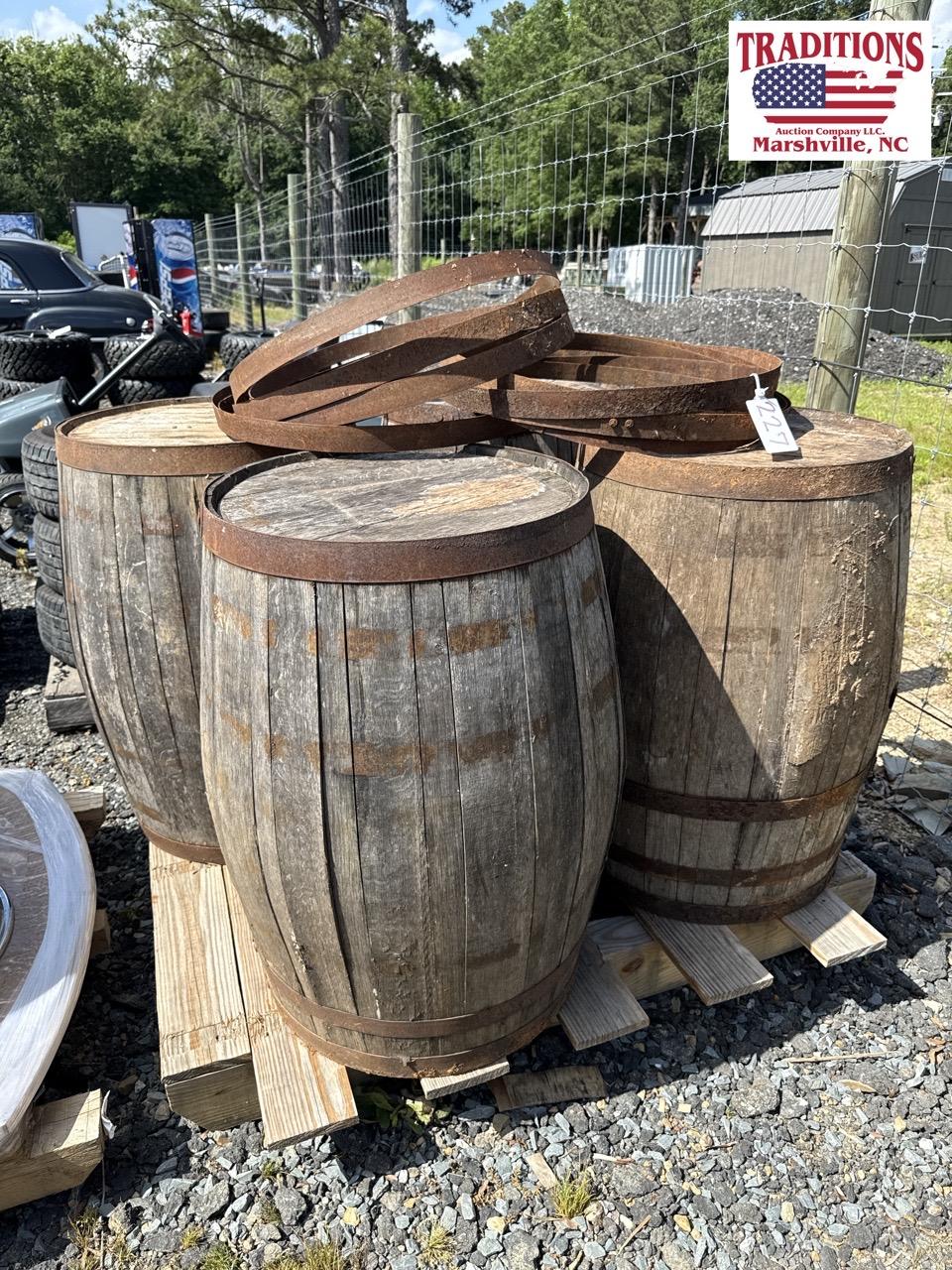 4 Whiskey Barrels