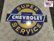 24" Chevrolet Porcelain Sign