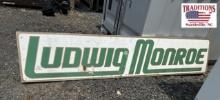 10ftx2ft Ludwig Monroe Metal Sign w Wood Back