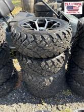 Set of 4 Denago Wheels w New Golf Cart Tires