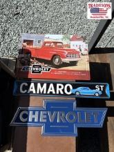 Lot of 3 Chevrolet Advertising Signs