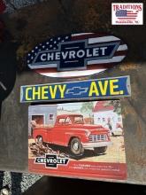 Lot of 3 Chevrolet Signs