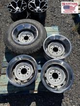 Set of 4 Multi Fit Steel Wheels 1 w Tire