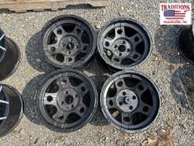 Lot of 4 Golf Cart Wheels
