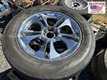 Set of 4 10 Lug Multi Fit Chrome Wheels w Tires