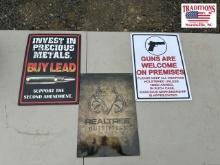 3 Metal Signs