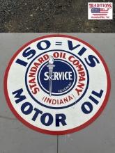 25.5" Round Standard Motor Oil Porcelain Sign