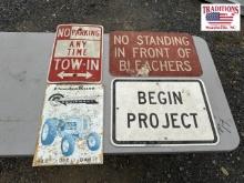 4 Metal Signs