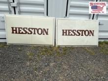 2 Hesston Plastic Sign Inserts 72x45