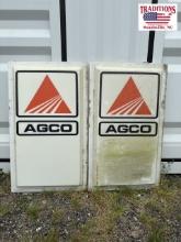 2 AGCO Plastic Sign Inserts 27x45