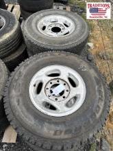 Set of 4 Ram 8 Lug Wheels w Tires