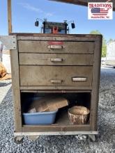 Craftsman Metal Tool Cabinet on Wheels w Contents
