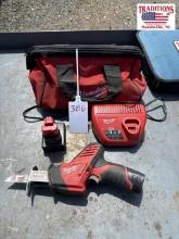 Milwaukee M12 Hackzall w Charger and Battery