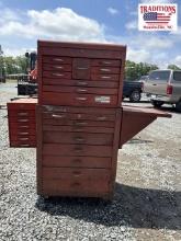 Rolling Vulcan Tool Box 52x18x54 w Contents