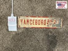 Vanceboro NC Town Tag