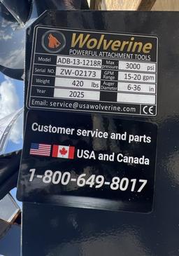 Wolverine Skid Steer Auger Drive & 12" & 18" Bit