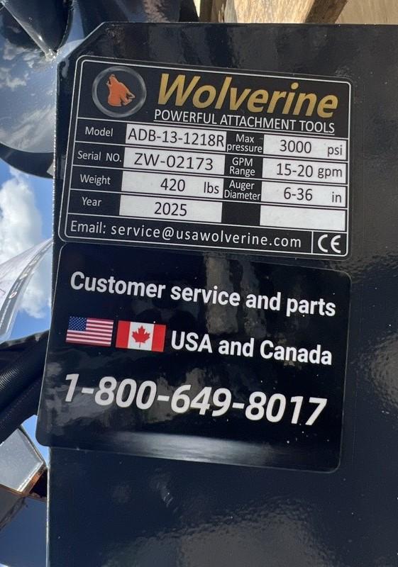 Wolverine Skid Steer Auger Drive & 12" & 18" Bit